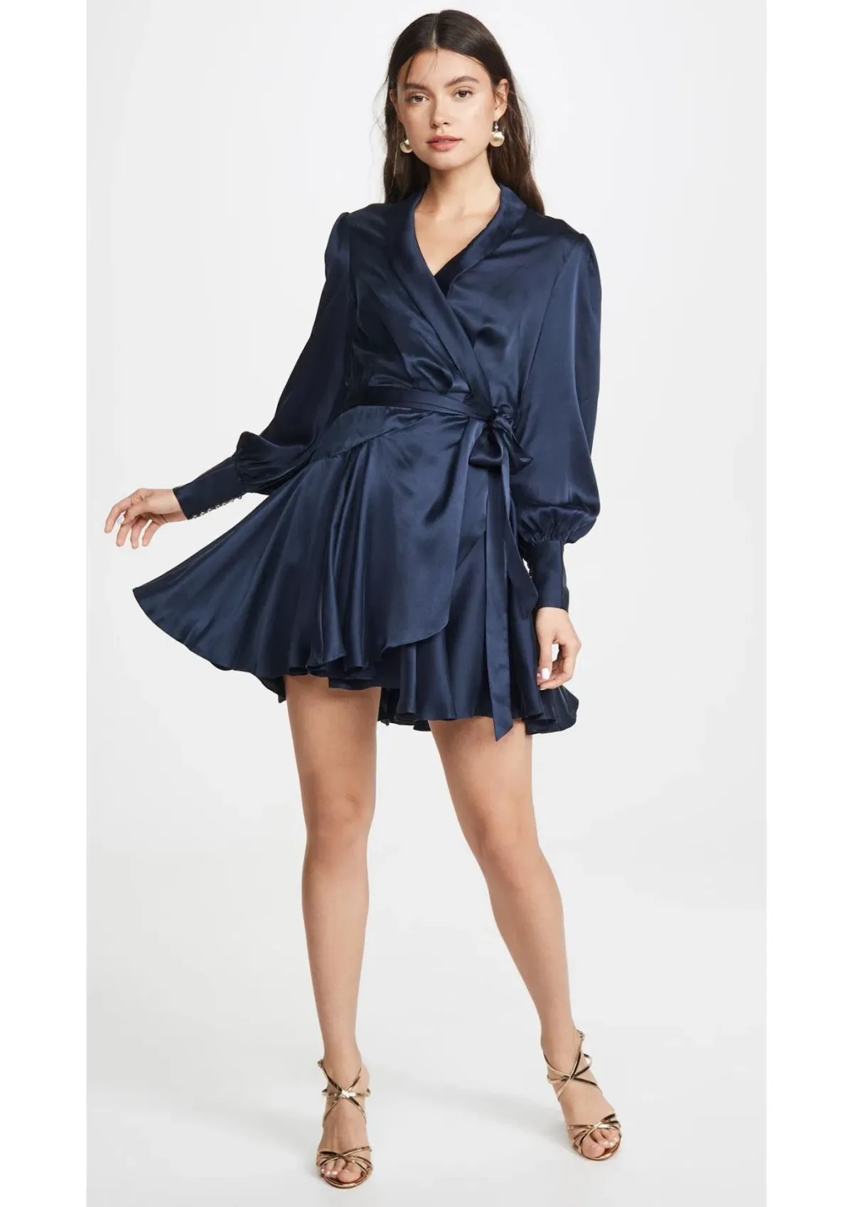 Zimmermann Mini Wrap Dress Navy Size 6 - Image 1