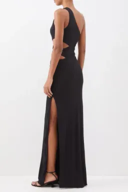 Staud Letta One-Shoulder cut-out dress black Size 10 for rent on The Volte - image 4