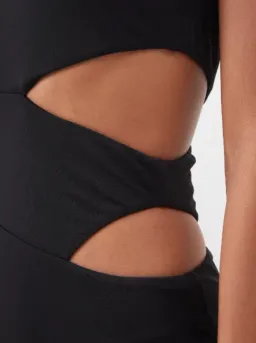 Staud Letta One-Shoulder cut-out dress black Size 10 for rent on The Volte - image 3