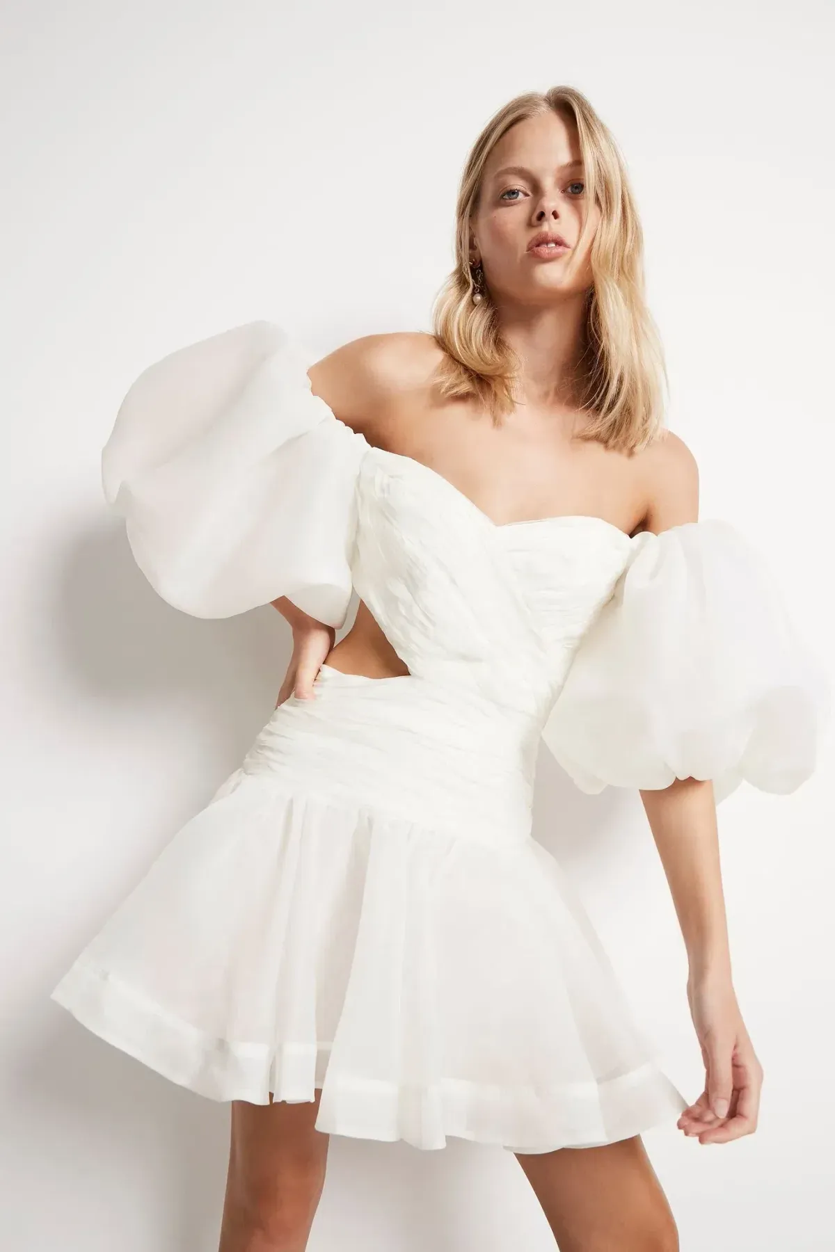 Aje The Myriad Cut Out Mini Dress White Size 4 - Image 2