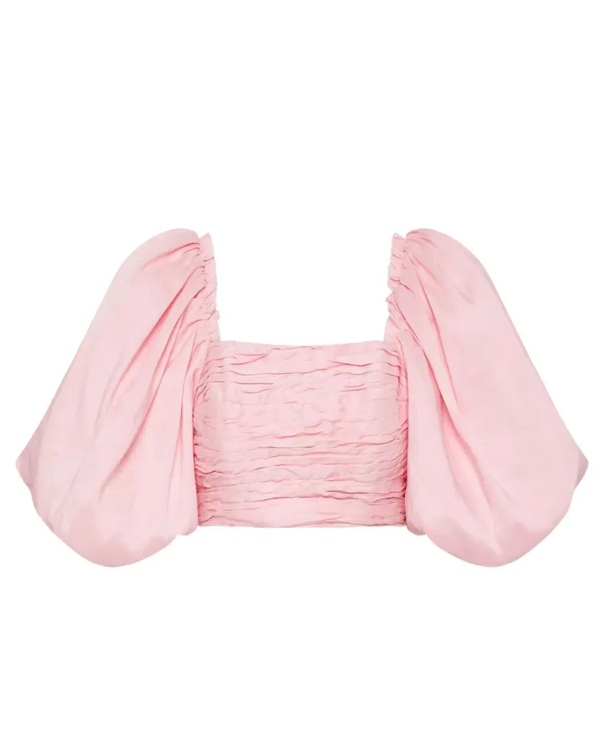 Aje Myriad Puff Sleeve Cropped Top & Tiered Mini Skirt Set Pink Size 4 - Image 3