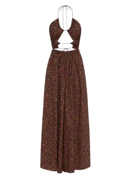 Matteau Bandeau Tie Dress Brown Size 8  for rent on The Volte - image 5