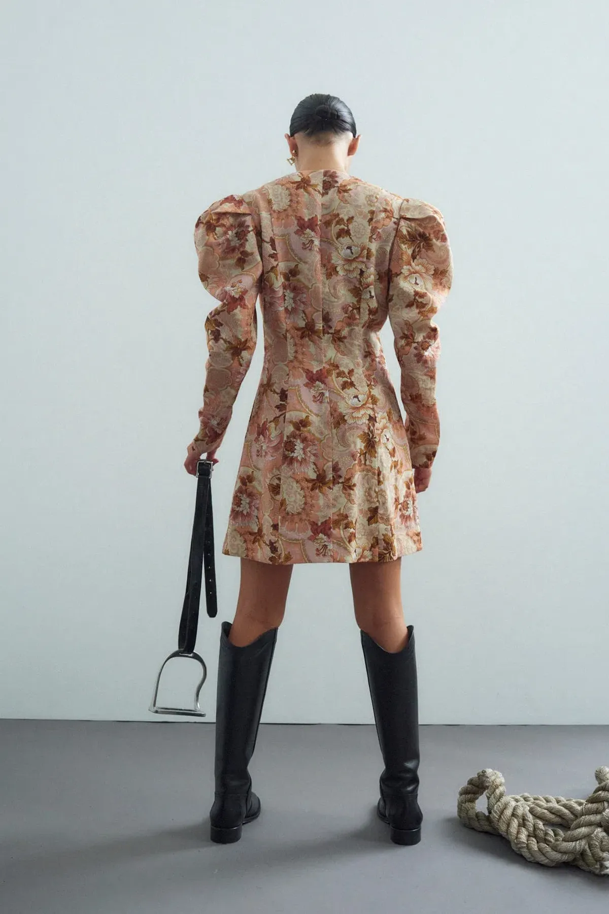 Alemais Phillipa Puff Sleeve Mini Dress Print Size 8 - Image 2