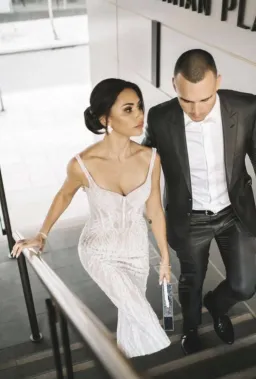 Pallas Couture Midi dress - Diorella Midi Dress Lace Size 8 for rent on The Volte - image 2