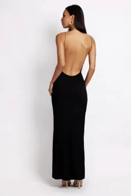 Meshki Kirsty Strappy Circle Cutout Maxi Dress Black Size 8  for rent on The Volte - image 3