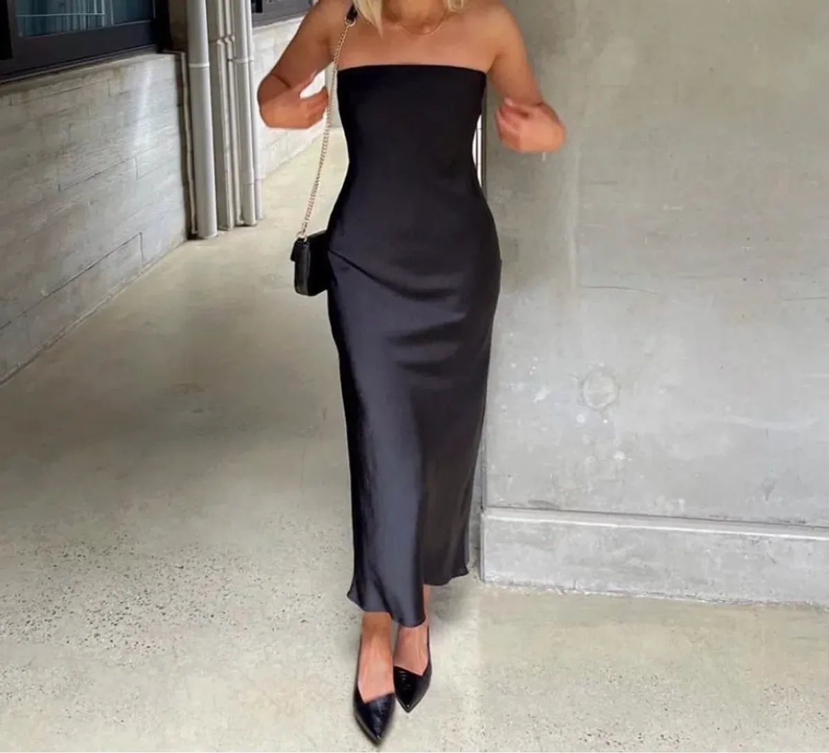 Kookai Belle Midi Slip Dress Black Size 34 / AU 6 - Image 3