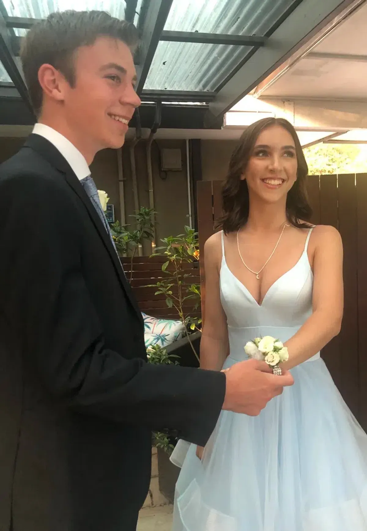 Madison James Dress (Ferrari Formalwear) In Light Blue Size AU 6  - Image 3