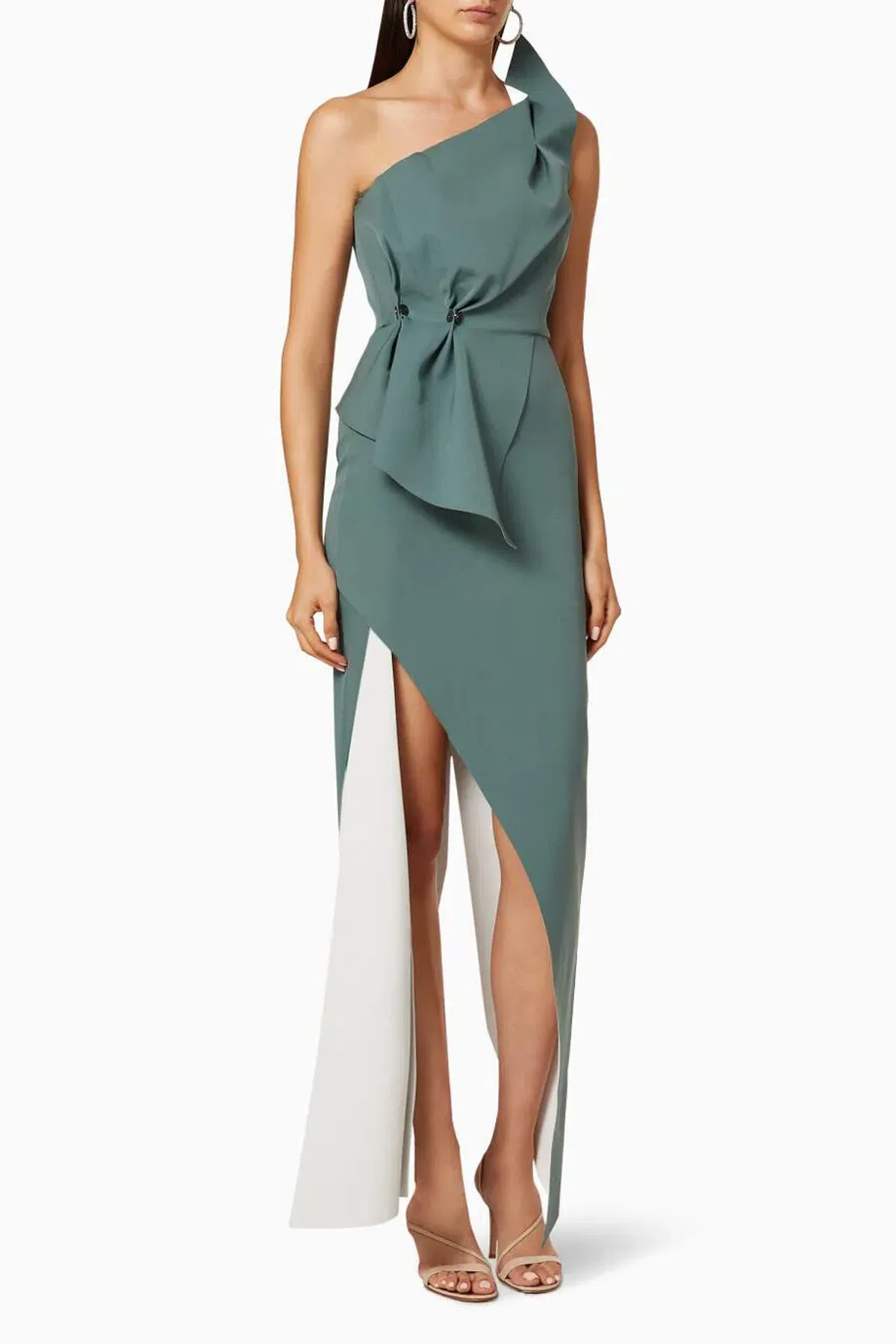 Rachel Gilbert Carmine Gown Fern Green Size AU 10 - Image 2