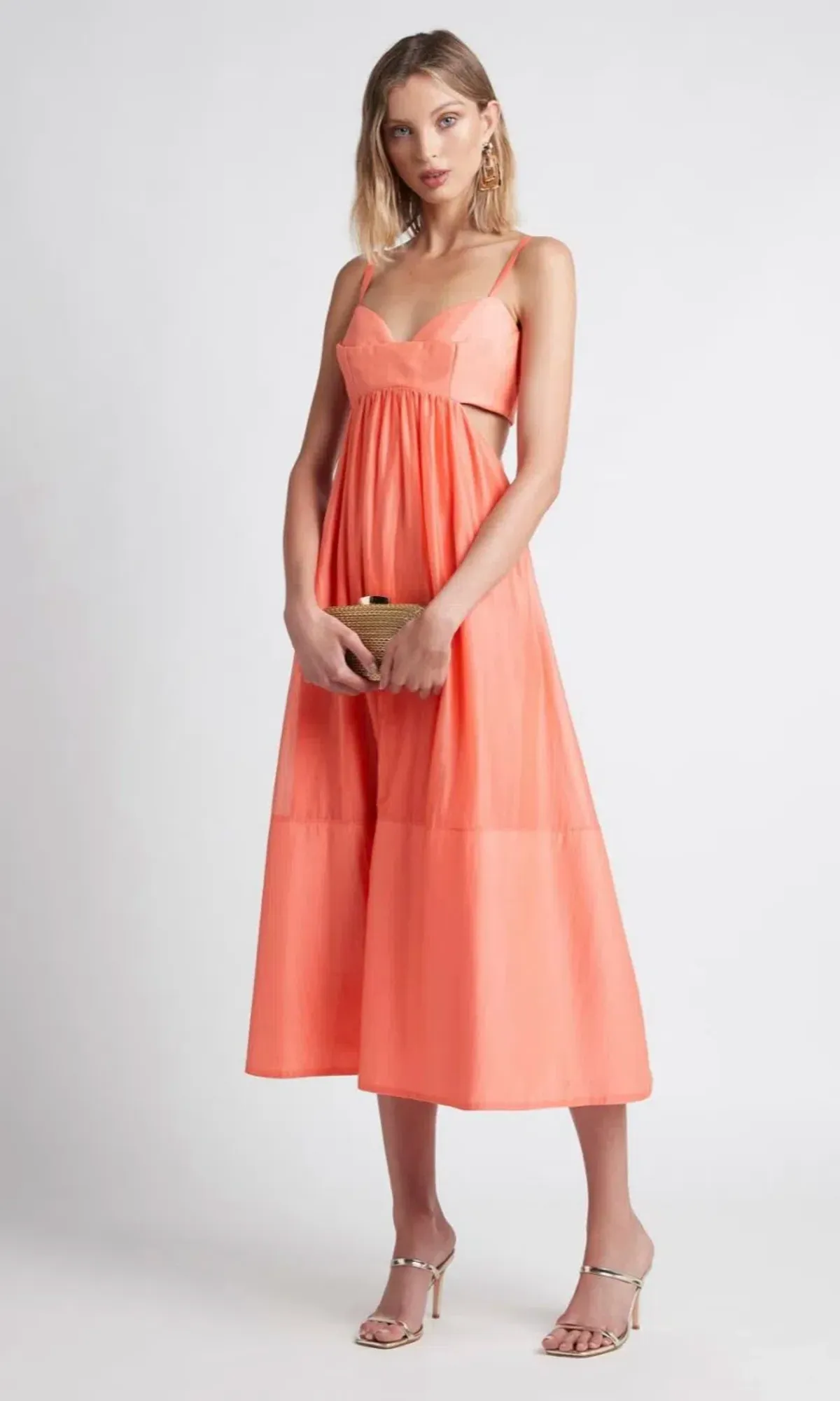 Sheike Grace Midi Dress Peach Size 8 / S - Image 1