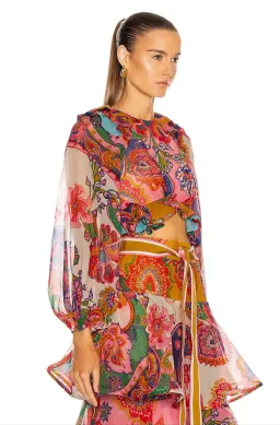 Zimmermann Lovestruck Ruffle Top & Frill Skirt Set Floral Size 3/AU 14 for rent on The Volte - image 2