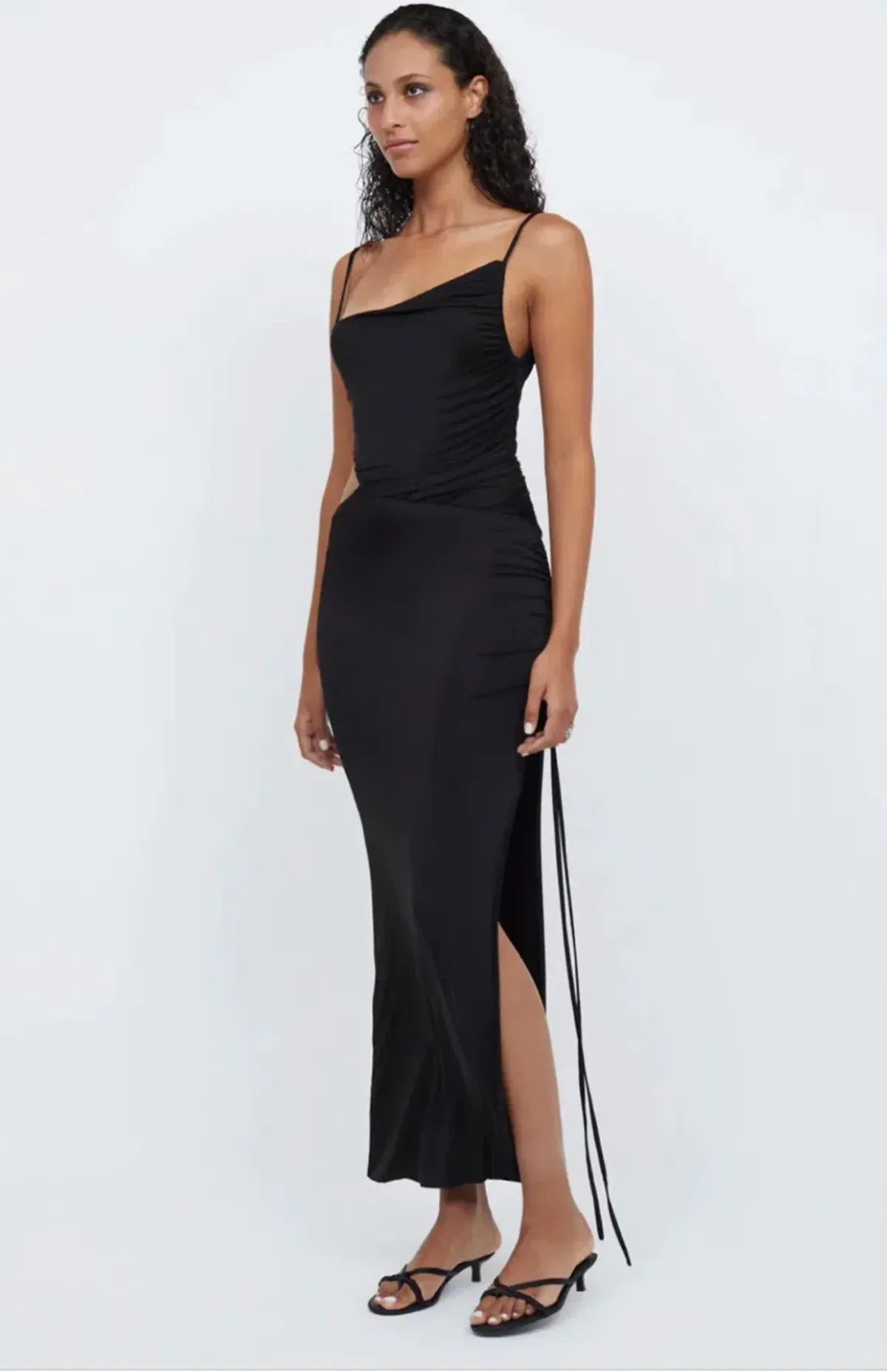 Bec and Bridge Ariel Asym Maxi Dress Black Size 6 - Image 2