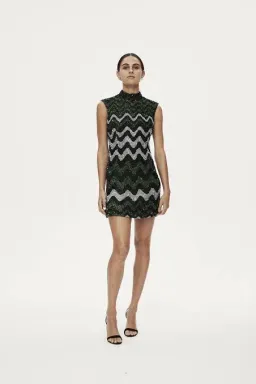 Rachel Gilbert Callum Mini Dress Multi Sequin Size 2/AU 10 for rent on The Volte - image 1