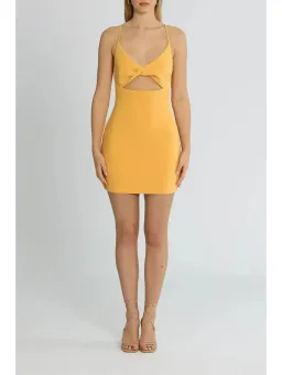 Bec & Bridge Cammi Mini Dress Orange Size AU 6 for rent on The Volte - image 1