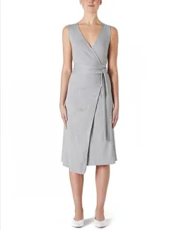 Viktoria and Woods Paloma Wrap Dress Grey Size 8 for rent on The Volte - image 1