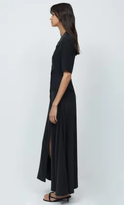 Bec & Bridge Helena Silk Short Sleeve Maxi Dress Black Size 10  for rent on The Volte - image 3