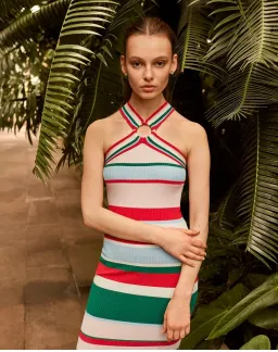 Ted Baker Lyndiaa Tutti Frutti Body Con Sweater Dress Multi Size 8 for rent on The Volte - image 1