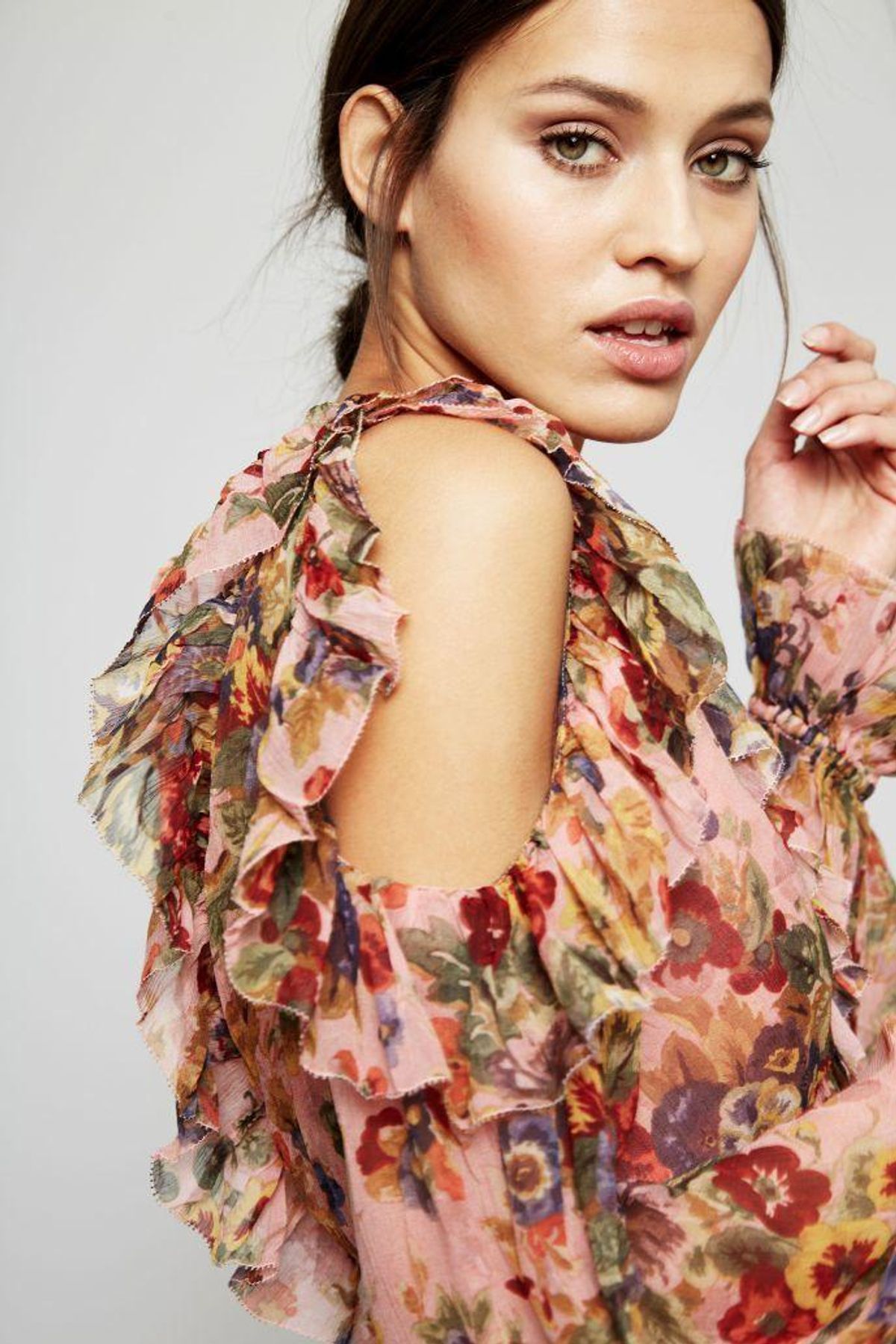 Zimmermann Lovelorn Frill Playsuit Pink Floral Size 8 - Image 4