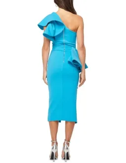 Mossman Dangerous Minds Midi Dress Blue Size 10 for rent on The Volte - image 2