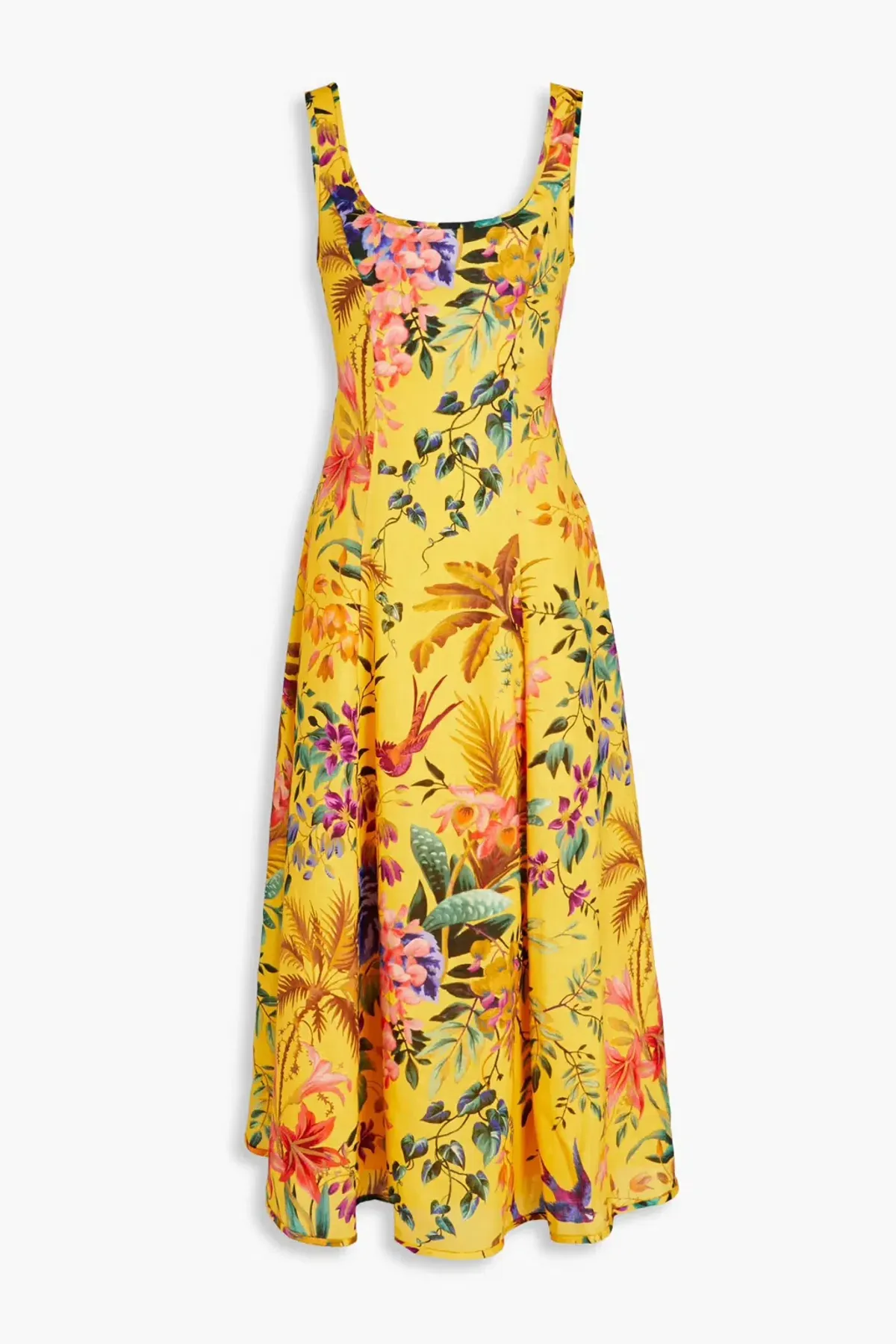 Zimmermann Tropicana Cut Out Midi Dress Yellow Size 1 / AU 10 - Image 3