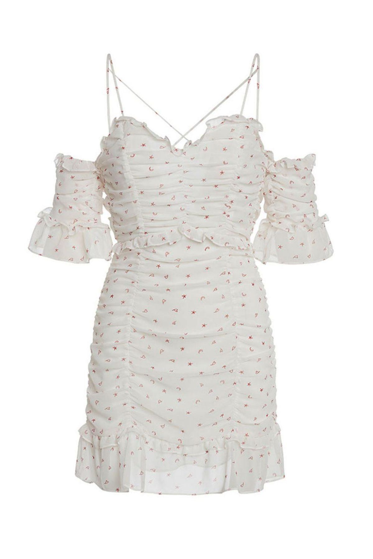 For Love and Lemons La Brooke Cocktail Dress White Size 8 - Image 4