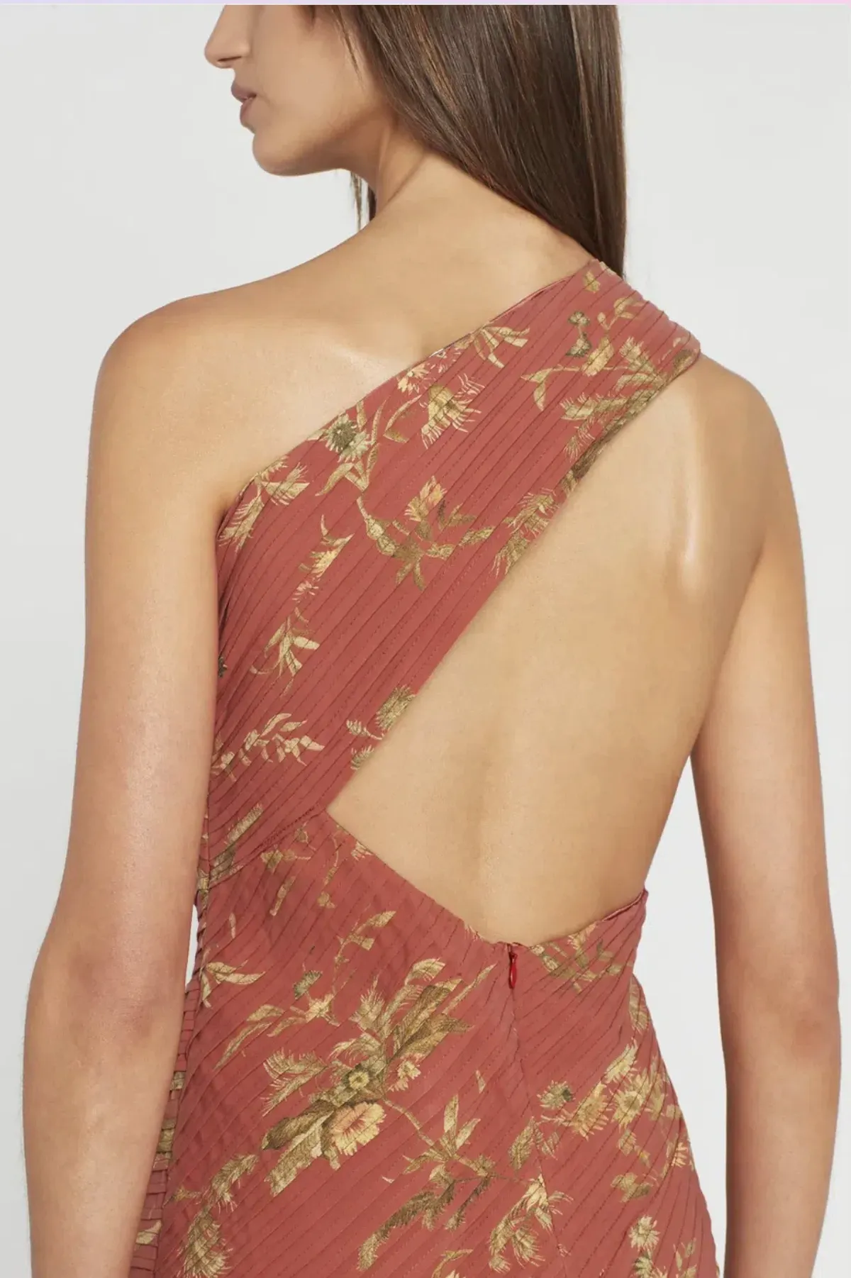 Sir The Label Florentine One Shoulder Pleated Midi Dress Print Size 3 / AU 12 - Image 4