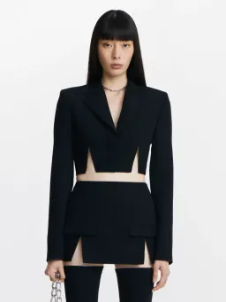 Dion Lee  Split Hem Mini Skirt  Black Size 6 for rent on The Volte - image 1