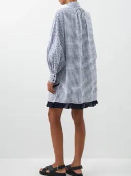 Lee Mathews Olive Mini Shirt Dress Print Size 16  for rent on The Volte - image 3