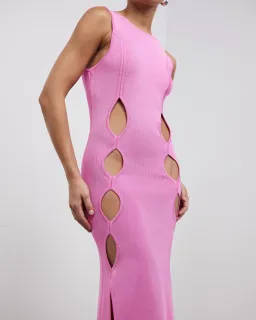 Auteur Studio Charlotte Slit Knit Dress Candy Pink Size XXS/AU 6 for rent on The Volte - image 2