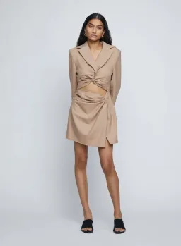 Anna Quan Mona Dress Beige Size 8  for rent on The Volte - image 1