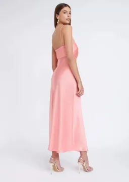 By Johnny Lisette Midi Dress in Watermelon Size 8 / S for rent on The Volte - image 4