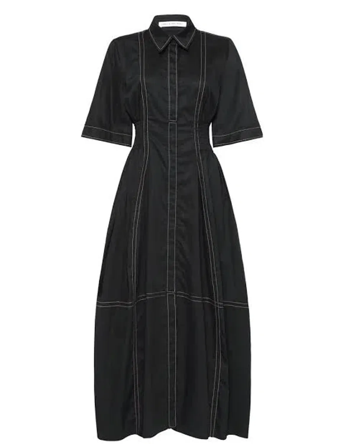 Camilla and Marc Rubin Contrast Stitch Dress Black Size 6 - Image 3
