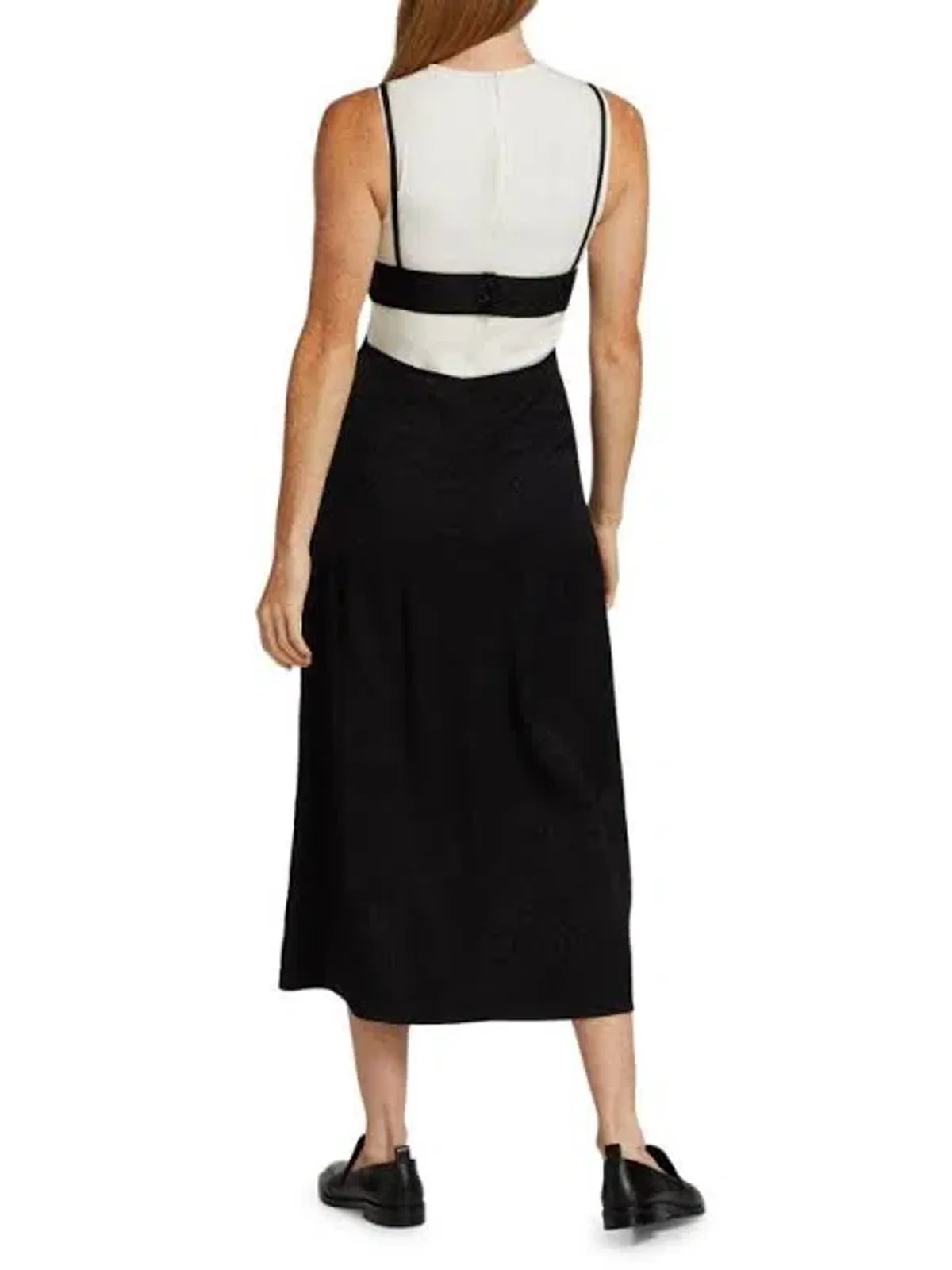 Proenza Schouler White Label Jacquard Layered Dress Black/White Size 8 - Image 3