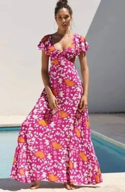 Mister Zimi Dusty Dress in Rosada Print Size 14 for rent on The Volte - image 1