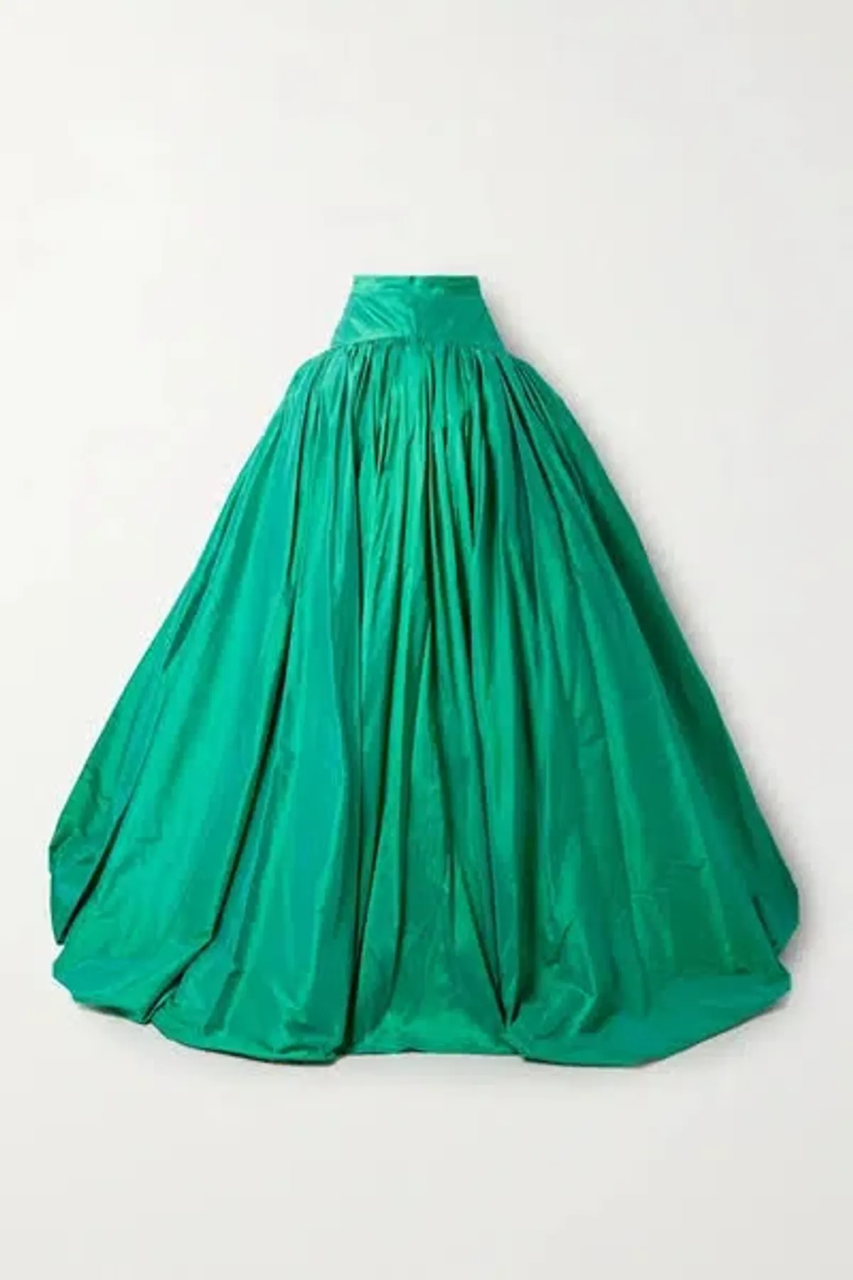 Christopher John Rogers Silk Taffeta Maxi Skirt Green Size 8 - Image 6