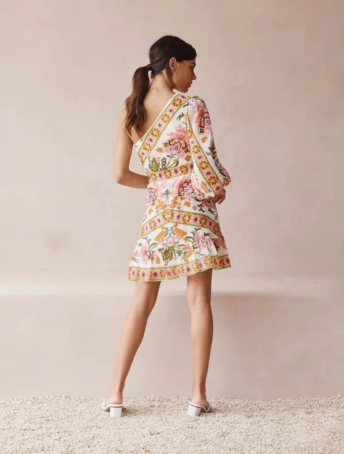 Talulah La Maison White Lotus Mini Dress Print Size 10 - Image 2