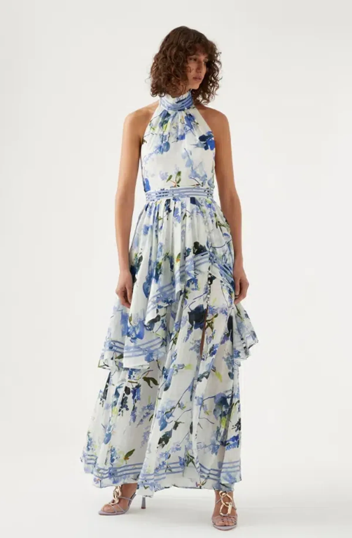 Aje Sienna Maxi Dress Lavenders Provence Floral Size 6 - Image 1