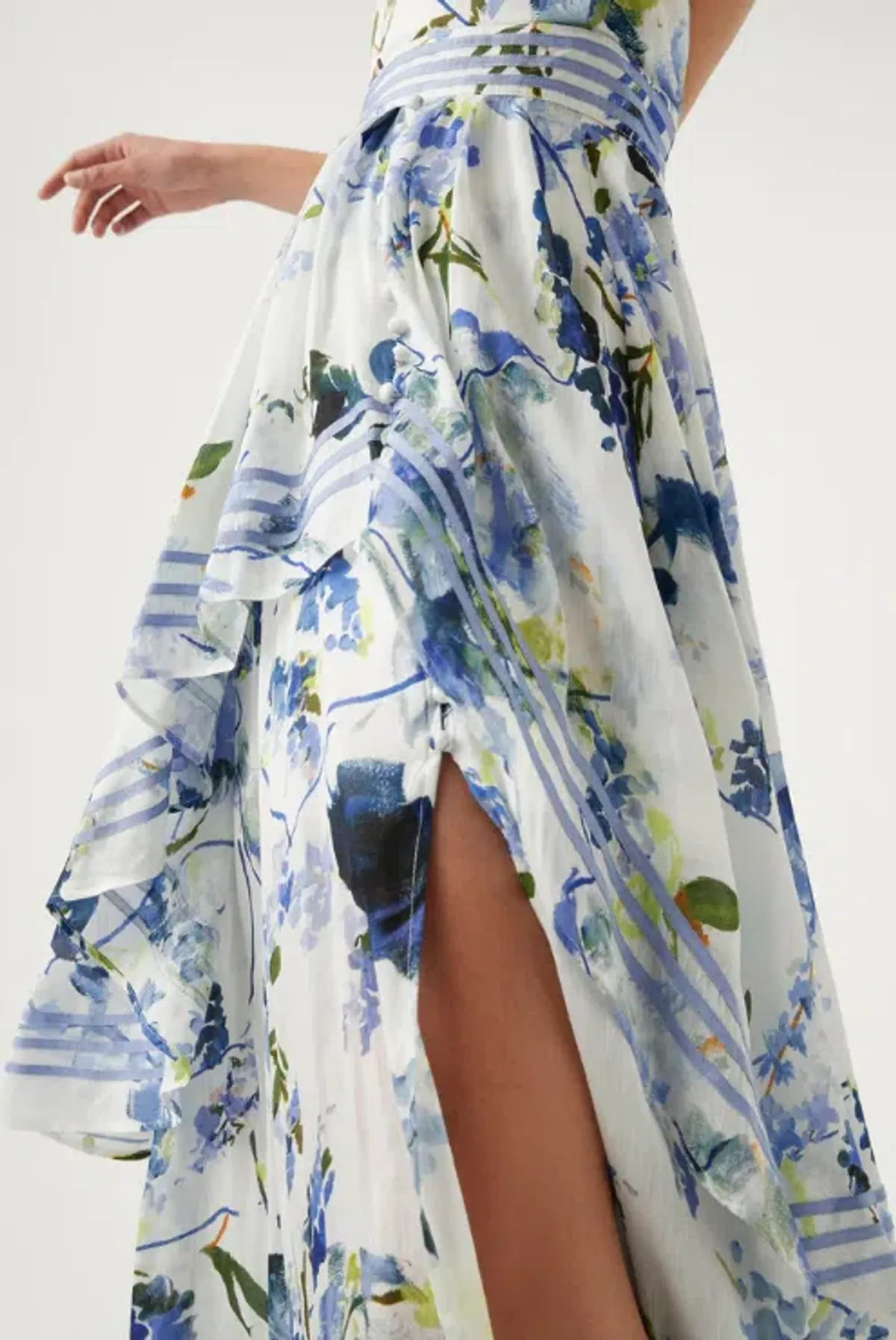 Aje Sienna Maxi Dress Lavenders Provence Floral Size 6 - Image 3