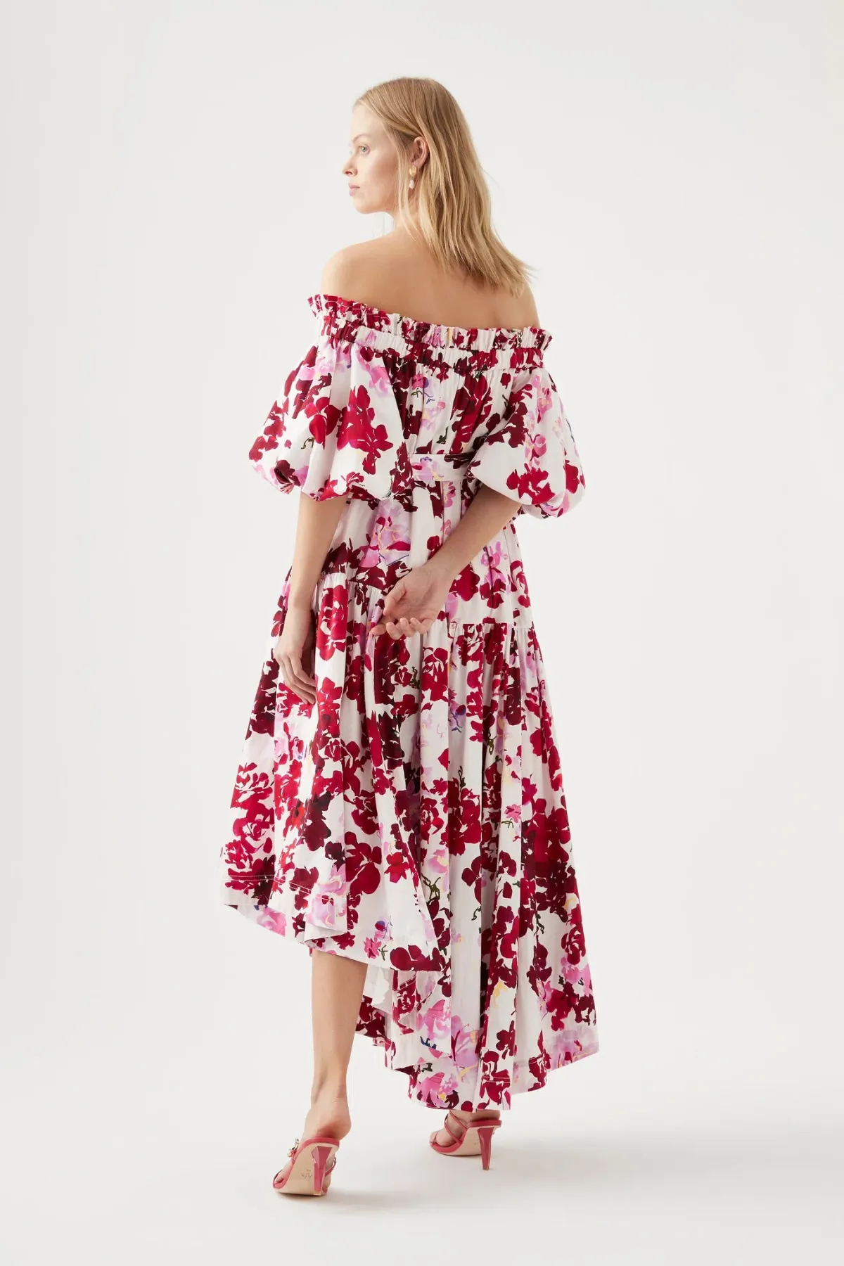 Aje Riviera Midi Dress Print Pink Size AU 16 - Image 3