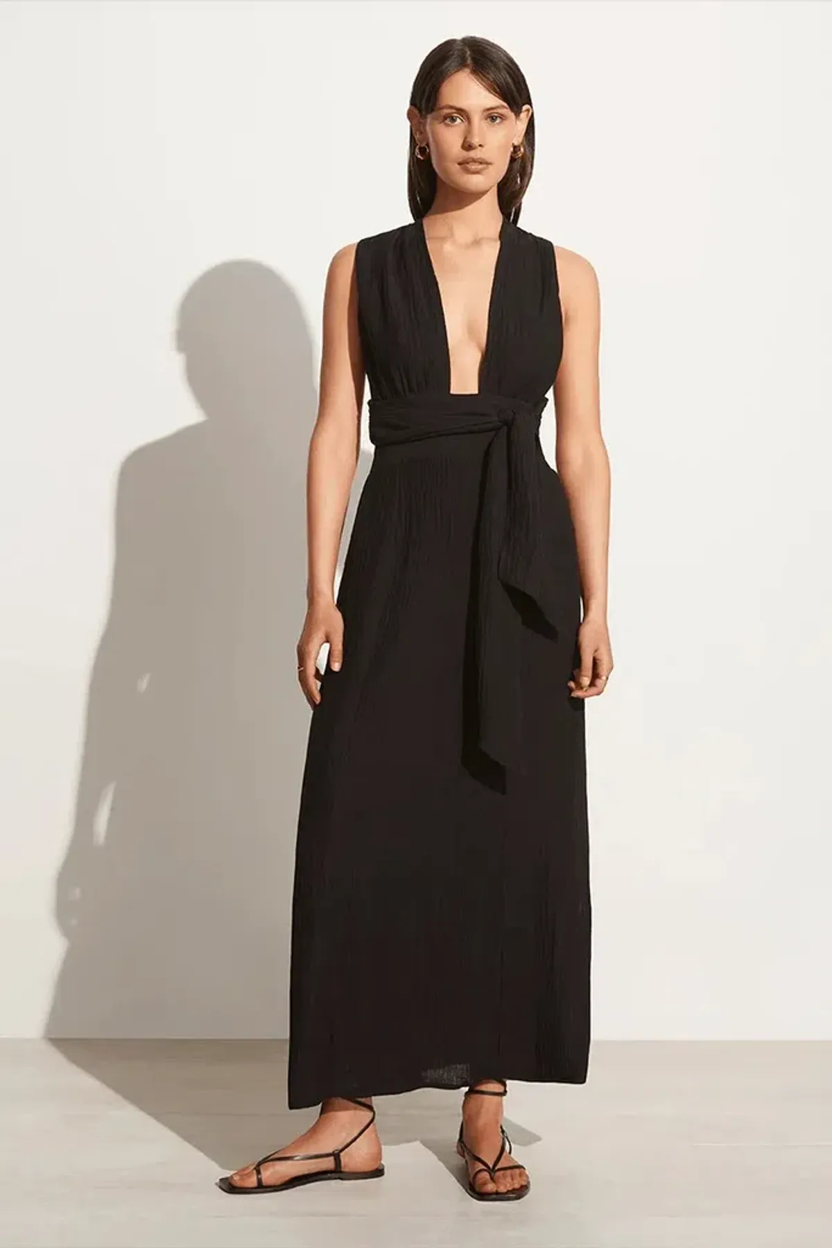Faithfull The Brand Tropiques Maxi Dress Black Size 12 - Image 1