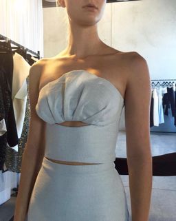 Maticevski blue emulate bustier and skirt size 6 for rent on The Volte - image 5