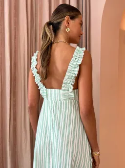 Aston Studio Betty Stripe Dress Green Size AU 10 for rent on The Volte - image 4