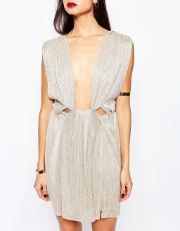 Bec and Bridge Gold Dust Mini Dress Gold Size 6 for rent on The Volte - image 2