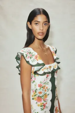 Alemais - Elisabetta Ruffle Midi Dress - Size 14 for rent on The Volte - image 4