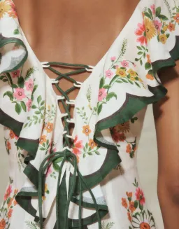 Alemais - Elisabetta Ruffle Midi Dress - Size 14 for rent on The Volte - image 5