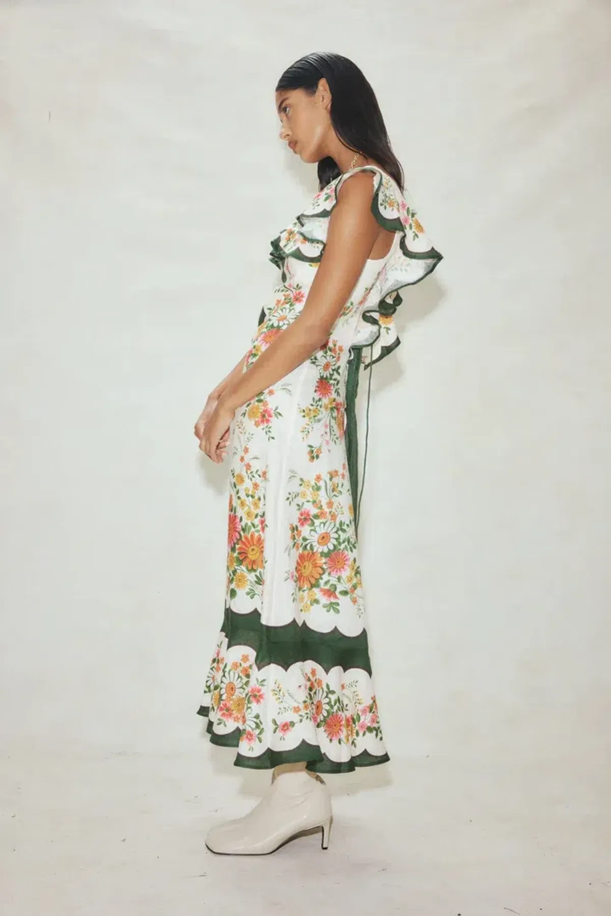 Alemais - Elisabetta Ruffle Midi Dress - Size 14 - Image 3