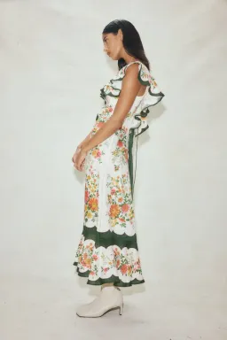 Alemais - Elisabetta Ruffle Midi Dress - Size 14 for rent on The Volte - image 3