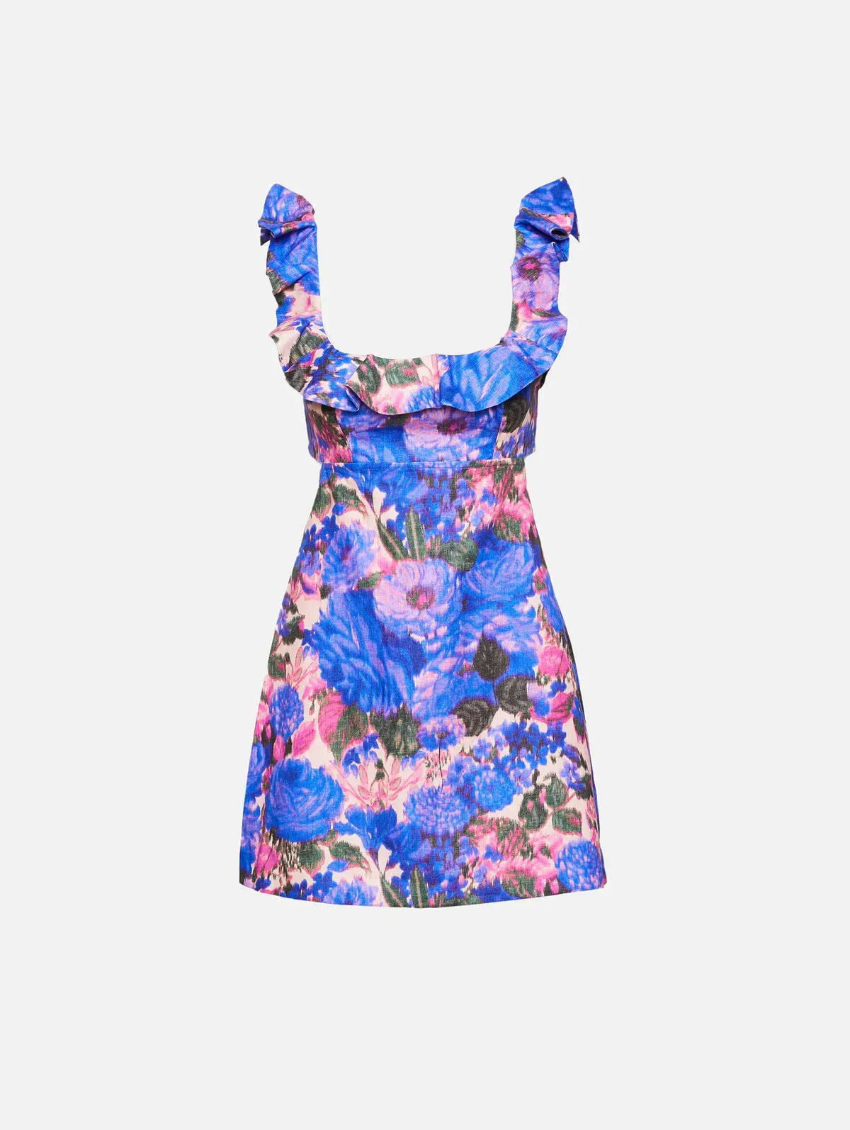 Zimmermann High Tide Frilled Mini Dress Floral Size 1/AU 10 - Image 4