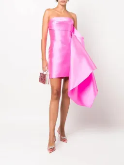 Solace London Elia Strapless Mini Dress Pink Size 8  for rent on The Volte - image 1