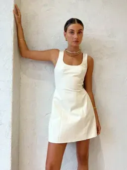Anna Quan Riona Mini Dress Cream Size 12  for rent on The Volte - image 5