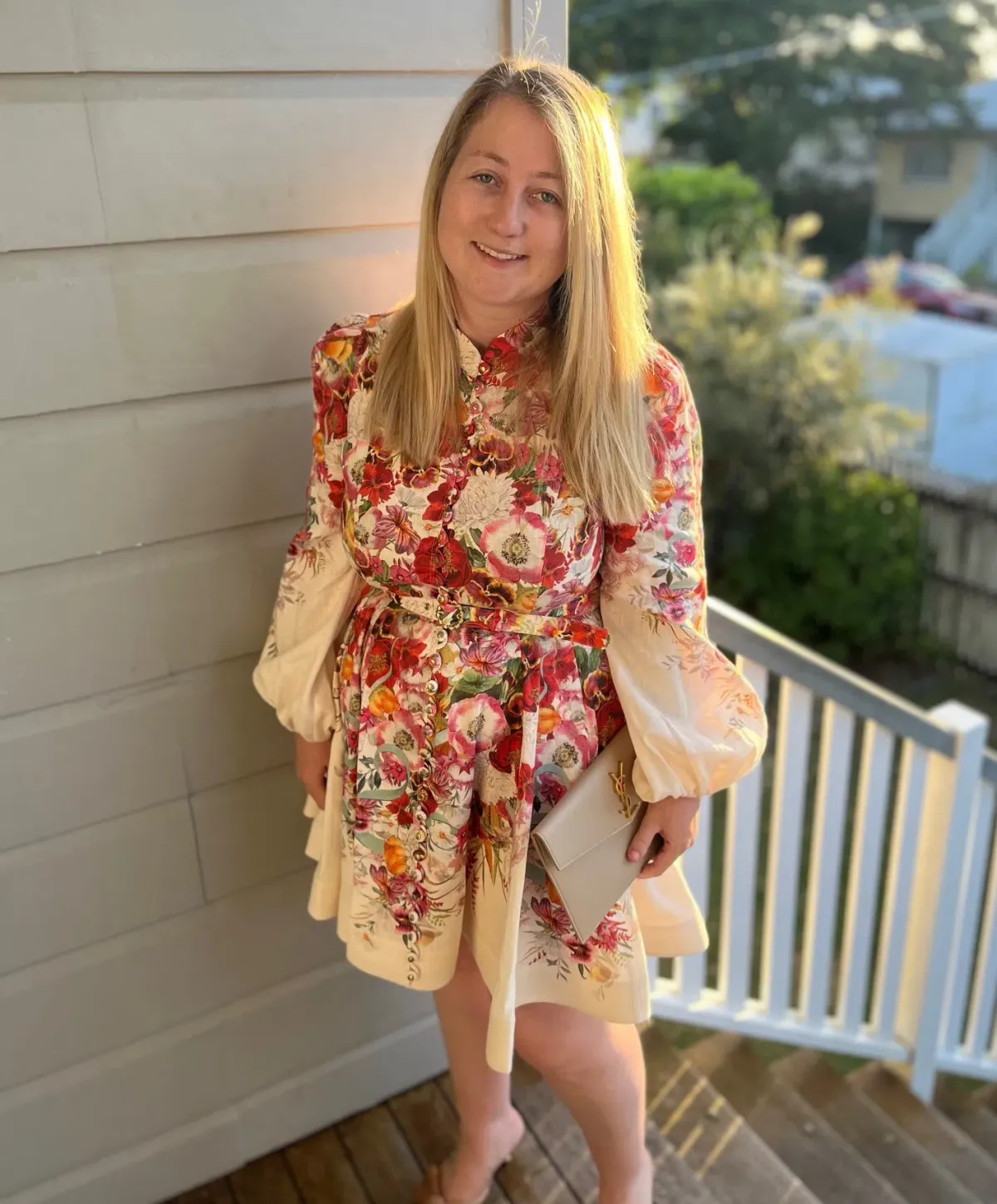 Zimmermann Wonderland Buttoned Mini Dress Floral Size 3 / Au 14 - Image 2